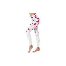 Mallas de Cintura Alta para Mujer, con Estampado del Da de San Valentn, Pantalones de compresin Pilates Modesto trmicas Bohemia Delgado Delgado mallones - Rosa fucsia + 2XL - Ver 1