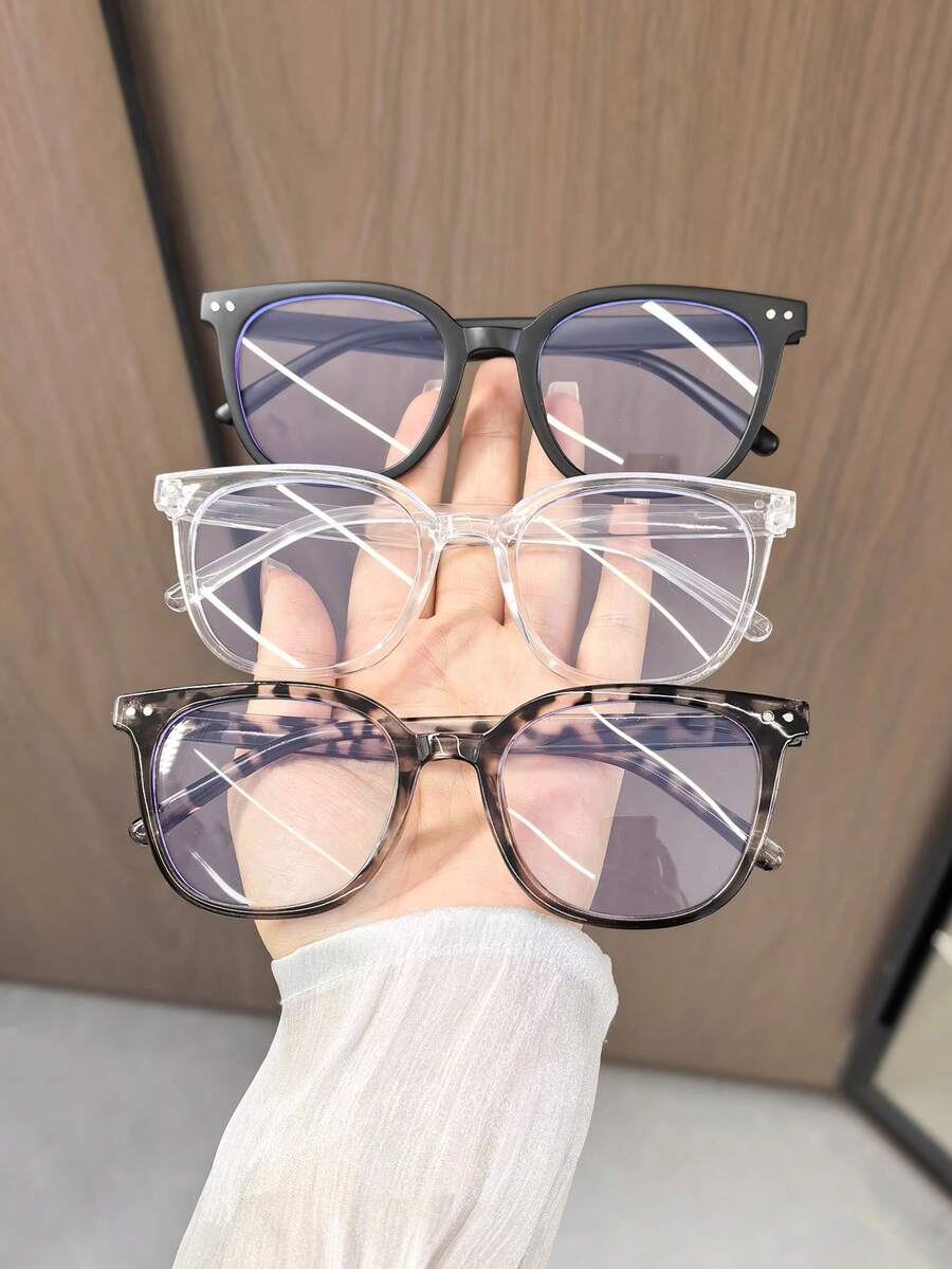 3PCS Women's Casual Square Glasses Glasses Vintage Design Polycarbonate Frame Lightweight For Office Work And Daily Reading