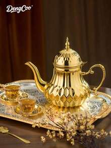 1pc Moroccan Teapot, Mint Teapot, Arabic Coffee Pot, Turkish Coffee Kettle - Pot - View 3