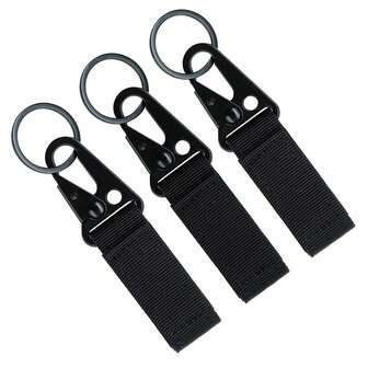 1/3pcs Tactical Gear Clip, Nylon Key Ring Holder Or Belt Keeper Military Utility Hanger Carabiner Molle Hook