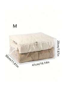 1Pc Storage Bag Quilt Storage Bag Household Transparent Large Capacity Clothing Sorting Bag Dustproof And Moisture Proof Handheld Storage Bag For Closet Organizer For Bedroom For Back To School Clothing Storage Box Closet Storage Containers Organizer Storage Bins Dorm Home For Blankets Beddings Comforter Pillow Toys Bag For School School Accessories School Stuff - Clear - View 15