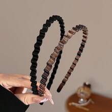 4pcs/Set High-End Wavy Headbands, Women's Elegant Headpieces For Outdoor Hairband Hair Hoop Beauty Home Hair Accessories - Multicolor - View 12