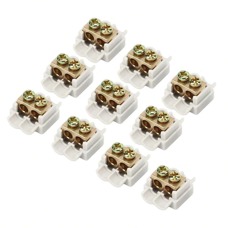 10 Uds 60A 400V Bloque de Terminales de de Conector Rápido en Dos Cables Eléctricos Bloques deón en Línea para Cableado de 0,5 a 6mm² - 1 - Ver 1