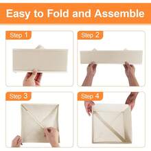12/6 pièces Boîte de rangement pour vêtements de bébé, organisateur de tiroir, bac de rangement pliable en tissu pour tiroir, boîte de séparation de tiroir, convient pour ranger les soutiens-gorge, les chaussettes, les cravates, les écharpes, etc. - Blanc - Voir 6