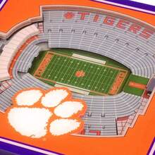 StadiumView - Posavasos 3D - Clemson Tigers + Talla única + Team Color - Ver 3