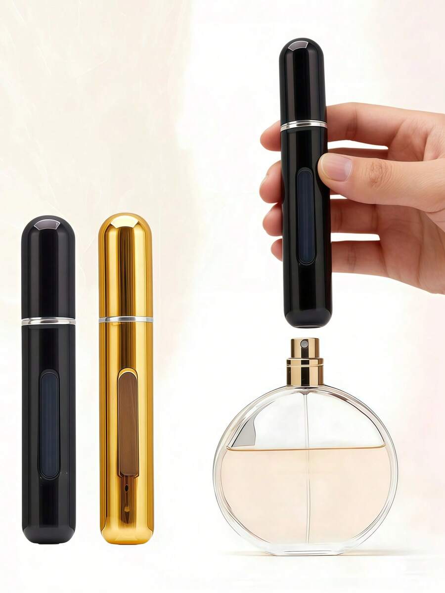 8ml Refillable Perfume Atomizer Bottle, Bottom Refill Design, Convenient For Carrying Perfume On The Go, Reusable Spray Bottle, Mini Portable Liquid Container, Unisex Perfume Travel Spray Bottle