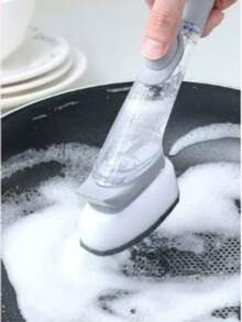 1pc Multifunctional Long Handle Dish Brush, Auto Liquid Dispenser Sponge Brush, Replaceable Brush Head, Pot Pan Cleaner, Non-Scratch, Quick Cleaning, Suitable For Kitchen And Home, Great Gift For Mother's Day, Graduation, New Year - Multicolor - View 2