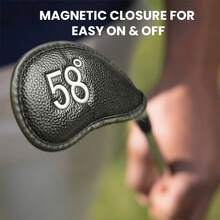 Golf Head Covers For Iron And Wedge 3 Packs, 52 56 58 Degree Embroidered Labels With Strong Magnetic Closure For Easy Identification & Excellent Protection - Black - View 7