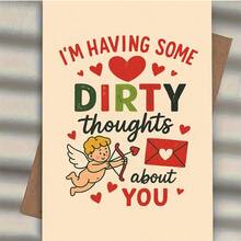 1 tấm thiệp chúc mừng lãng mạn với thiết kế thần tình yêu Cupid vui tươi, hoàn hảo cho các cặp đôi thể hiện tình yêu và mong muốn, lý tưởng làm quà tặng Valentine hoặc kỷ niệm để làm cho những khoảnh khắc đặc biệt của bạn thêm thú vị. Bao thư + Thiệp - Nhiều màu - Xem 5