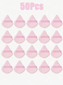 50pcs/20pcs/10pcs/5pcs/1pc Reusable Triangle Makeup Sponges, Multi-Functional Makeup Tools For Foundation, Concealer, BB Cream, Sunscreen, Cushion, Blush, Perfect Makeup Brush Alternative, Essential For Travel And Home - Pink - View 10