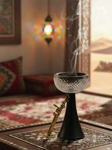 1Pc/1Set Simple Metal Incense Burner, Modern Minimalist Style Creative Incense Holder. Use In Home Decor, Bedrooms, Living Rooms (As Centerpieces), Offices, Yoga Floors, And Parties To Create An Elegant Atmosphere. It Can Also Be Used For Temple Decoration - Multicolor - View 9