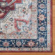 Gertmenian 28545 - Alfombra Bohemia para Interiores, Antideslizante, súper Fuerte, para Zonas de Alto tráfico en Entrada, recámara, Cocina, , 28545(4'7" x 3'4" (S) Soha, Rojo) - Multicolor - Ver 3