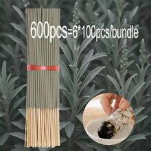 25/55/125 支白色薰衣草香薰棒，8.66 英寸长，清新空气，适合瑜伽和冥想，净化心灵，消除负能量