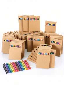12PCS/24PCS/36PCS(2/4/6 Boxes) 6-Color Crayon Set - Durable Crayons Mini Gift Box Packaging Suitable For Classroom Party Gifts Birthday Gifts Art Supplies Classroom Supplies Teacher's Day Gifts Party Favors Handicrafts Colored Crayon Set Pre-Sharpened Colored Crayons Vibrant Colors Smooth Coloring (Please Check The Label Before Ordering, This Product Is 2 Boxes 12pcs/4 Boxes 24pcs/6 Boxes 36pcs) - Sets - View 1