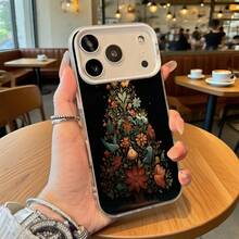 Funda de Teléfono Negra con Patrón de Pájaros y Flores para  14 Pro Max  13 Pro  Galaxy S23 Ultra S22 Plus, Regalo Ideal para Todas las Estaciones - Negro - Ver 3