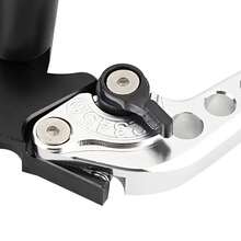 1 par de palancas universales de depósito de cilindro maestro de embrague de freno de motocicleta de 7/8 "(22 mm) - Plateado - Ver 8