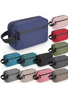 1pc Customized Personalized Men's Travel Toiletry Bag, Personalized Handheld Makeup Bag, Unisex Multi-Functional Toiletry Bag, Large Capacity Toiletry Bag, Travel Outdoor Storage Bag, Customizable Name, Foldable And Lightweight, Made Of Polyester, Large Capacity