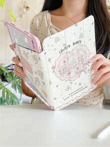 1. 适用于 iPad 10/9/11 的 2025 款双面高清印花爱心蝴蝶结猫咪图案 Y 型平板电脑保护套，透明亚克力后盖，耐磨防摔，自动唤醒/睡眠，多角度支撑带笔槽，办公学习必备，非磁性保护套。2026 款圣诞/新年礼物 - 彩色 - 查看 10