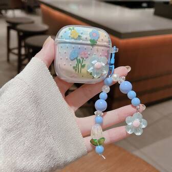 Skyddsfodral med 3D-blommönster för FreeArc/FreeBuds 7i, FreeBuds 5i/6i och FreeBuds Pro5 trådlösa hörlurar