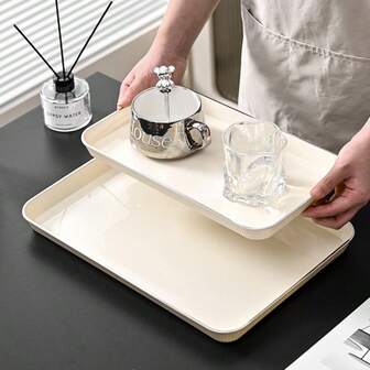 1 Piece/1 Set Of Luxury Tea Tray, Suitable For Home Entrance Decoration And Storage, Living Room Dining Table For Teapots And Teacups, Fruit And Snack Tray, Storage Tray, Applicable To Dessert Cups And Accessories, Jewelry Tray, Service Tray, Rose Pattern Plate, Suitable For Home Storage, Dessert Shops And Afternoon Tea