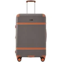 Koffer-Set, Hartschalen-Koffer, Rollkoffer, Reisekoffer, Handgepäck 4 Rollen, ABS-Material, TSA Zollschloss, Brown - Brown - View 4