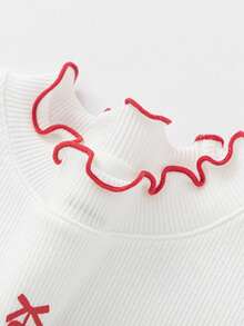 Balabala 2-6 Years Girls' Soft Cotton Long Sleeve T-Shirt, Cute Pattern, Spring/Autumn - Off-white - View 8