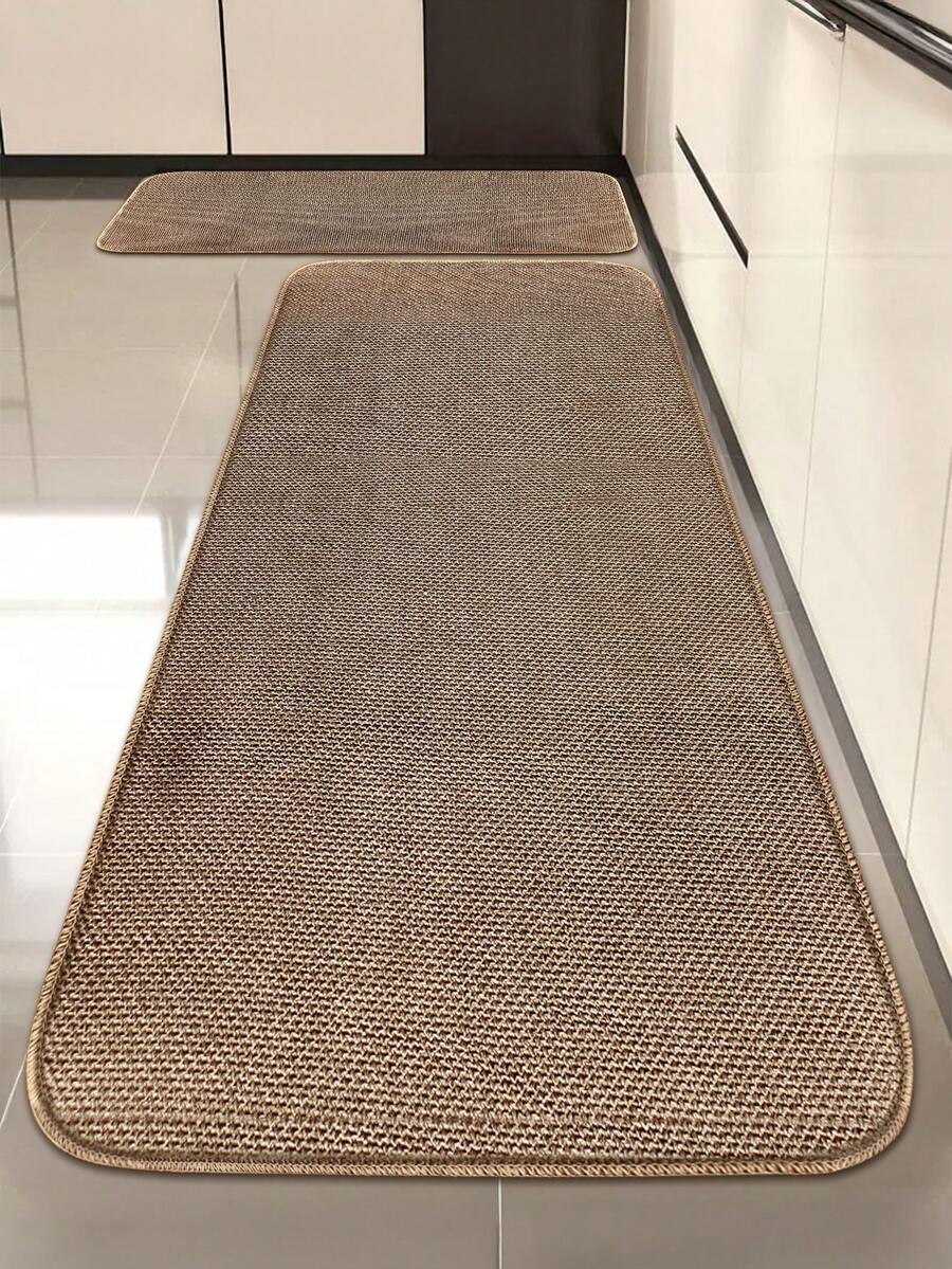 1 tấm thảm nhà bếp dày mùa thu/đông, chất liệu vải lanh dệt, thảm sàn nhà bếp dài dễ vệ sinh, thảm chùi chân phòng tắm phong cách gỗ tối giản hiện đại, thảm trải sàn nhà bếp phòng tắm, phù hợp với mọi mùa, quà tặng mùa thu mới về cho Giáng sinh, ngày lễ tình nhân, trang trí nhà cửa, cách âm