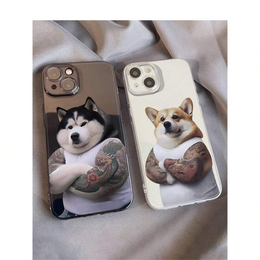 Creative Tattoo-Dog Couple Case – inked-pup art in shock-proof finish Fits every : 17 / 16 Pro / 16 Pro Max / 15 / 15 Plus / 14 / 14 Plus / 14 Pro / 14 Pro Max / 13 / 13 Pro / 13 Pro Max / 12 / 12 Pro / 12 Pro Max / 11 / 11 Pro Max / 7 / 8 / X / XS Smudge-proof, fashion-edgy, unisex 2025 drop - Beis - Ver 1