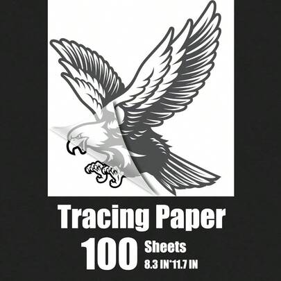 PCS Tracing Paper, A4 Size Artists Tracing Paper Trace Paper White Translucent Sketching Tracing Paper Calligraphy Architecture Transfer Paper Pencil Ink Markers 8.5 X 11.5 Inch