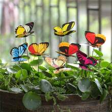 5/15pcs 3D Butterfly Style Butterfly Rods, Garden Decor Accessories - Multicolor - View 6