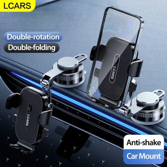  LCARS 2025 New Car Dashboard Phone Holder, Vacuum Strong Suction Stable, Metal Base + ABS Clamp, Horizontal & Vertical Phone Placement, Car Navigation & Entertainment, Auto Interior Accessory, Suitable For Smartphones, Great Gift For Christmas & New Year