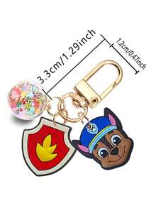 Paw Patrol 汪汪队立大功卡通人物钥匙扣，包含Chase、Tracker、Tuck、Ella、Skye等角色，时尚便捷，可用作包包、车钥匙等的纪念挂件，也适合作为装饰道具、节日派对小礼物、收藏和收纳用品。 - 彩色 - 查看 3