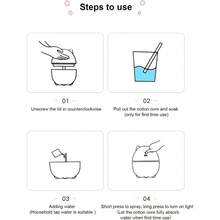 Humidifier Silencioso Porttil 300ml Gran Capacidad Luces de Ambiente Humidificador de Escritorio para Hogar Oficina - inicial - Ver 3