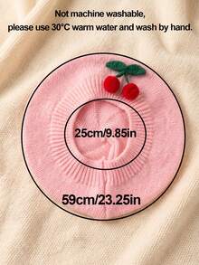 1 pieza Boina de bebé, Sombrero de cereza lindo, Sombrero de pintor para bebé recién nacido de 1 a 3 años, Accesorios exquisitos y lindos, Ropa de niño y niña, Suave, transpirable, cómodo, Colección de primavera/otoño, Accesorios para el cabello de bebé, Accesorios para el cabello de niña pequeña, Atuendos de primavera para niña pequeña, Adecuado tanto para el hogar como para salir, Regalos para bebés, Adecuado para fotografía turística, fiestas de vacaciones - Multicolor - Ver 3