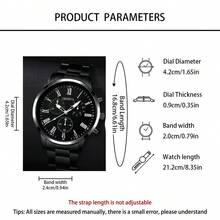 طقم ساعات رجالية متعدد الأنماط مكون من 4 قطع، هدية مثالية لعيد الميلاد ورأس السنة الجديدة! متوفر بأحزمة فضية وسوداء متعددة الألوان، ومينا ساعة بتصميم أنيق، يجمع بين ساعات رجالية ميكانيكية عصرية وأخرى أنيقة مناسبة للعمل. - متعدد الألوان - مشاهدة 10