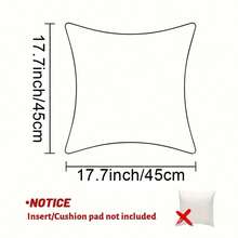 1PC Chic Square Pillow Cover With Zipper Closure - Machine Washable, Polyester, Perfect For Sofa & Home Decor (Pillow Not Included) Couch Covers For Sofa Pillows For Couch - White - View 2