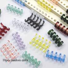 10/20/30个随机颜色五孔活页夹，适用于DIY笔记本，简易页面固定器 - 用于整理散页纸张和办公用品