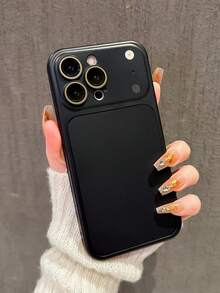Minimalist Black Solid Color Material Basic Phone Case 2-In-1 Personalized Instant Change 17 Series Phone Case Compatible With Apple 11 12 13 14 15 16 17 15 Pro Max 16 Pro Max 17 Pro Max And Other Models Gift For Boyfriend Girlfriend Anniversary Birthday Gift - Black - View 6
