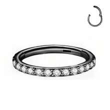 1 chiếc khuyên môi trong suốt đính đá CZ, khuyên mũi bằng titan G23 không gây dị ứng, khuyên sụn tai mạ vàng 18K, khuyên tai vành tai, khuyên tai daith, khuyên tai helix, khuyên tai tragus, khuyên tai dái tai, khuyên rốn, khuyên núm vú, cỡ 16G 6mm 8mm 10mm, trang sức xỏ khuyên cơ thể cho nam và nữ. - CZ - Xem 8