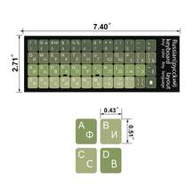 2pcs Universal Russian Keyboard Stickers For Laptops And Desktop Computers,Anti-Glare & Comfortable Typing, Easy To Clean & Long-Lasting,English + Russian Bilingual Letters, Ideal For Multilingual Users