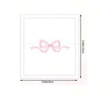 粉色蝴蝶结桌卡 可爱蝴蝶结帐篷式姓名卡 空白座位分配标签卡 生日派对餐桌布置用品 - 彩色 - 查看 3