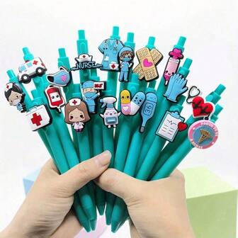 1/5/10/15pcs Medical Healthcare Pen Nurse Doctor Writing Round Ballpoint Pen Nurse'S Day Gift Pen Style Random