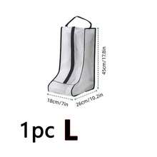 3/2/1pc Boot Storage Bags, Long & Short Boot Storage Shoe Bags, New Fashion Transparent Shoe & Boot Dust Covers, Women's High-Top & Ankle Boot Specialized Boot Bags, Zipper & Handle Boot Covers,Shoe Protection,Suitable For Flats, Ankle Boots & High. - Clear - View 14