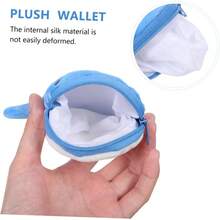 HONMEET 2piezas Monederos De Tiburn De Peluche Nias Estuche De Monedas Cierre De Cartera y Ldica Para Almacenar Monedas y Llaves - inicial - Ver 7