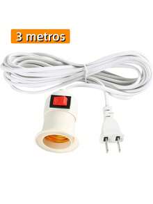 Extension Con Socket Para Foco, 3 Metros - Tipo de Enchufe A USA (110-127V) - Ver 13