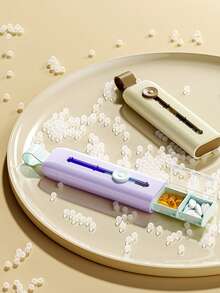 1pc Portable Pill Box, Three-Compartment Portable Pill Box, Large Capacity Pill Box, Portable Jewelry Pill Box, Portable Pill Box, Personalized Creative Gift, Pill Dispenser, Small Pill Box, Suitable For Travel Activities, Storage Bag, Pocket, Uniquely Designed Decorative Travel Organizer, Medicine Organizer - Multicolor - View 6