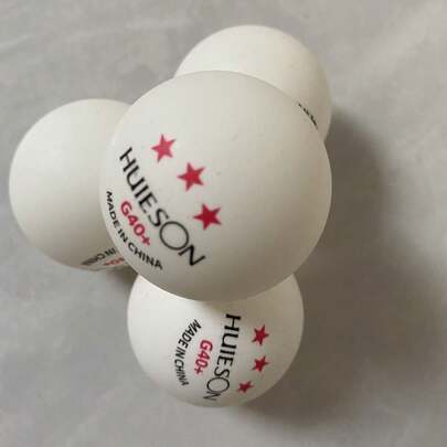10pcs 3-Star ABS Ping Pong Balls, 40+Mm, Professional Competition & Training, Standard Size, Durable