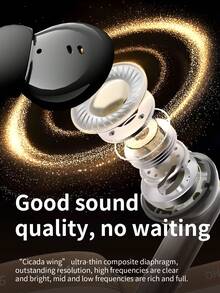 Auriculares inalámbricos Bluetooth Acer OHR546, diseño intrauricular TWS con estuche de carga, cancelación de ruido, efecto de sonido estéreo, baja latencia, ajuste cómodo para negocios, deportes, correr, fitness, compatible con teléfonos, tabletas, portátiles, excelente para regalos de Navidad y San Valentín