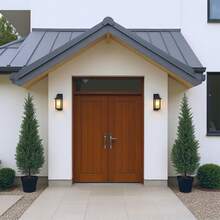 Árboles topiarios de cedro artificial de 1,5 m (juego de 2), cipreses artificiales realistas, arbustos altos de pino artificial y cipreses artificiales para decoración de interiores, oficinas y porches. - Verde - Ver 4