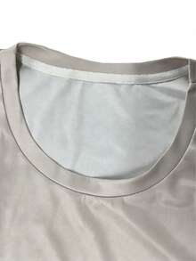 3D Rabbit Print Pattern Plus Size Men's Funny Short Sleeve Crew Neck T-Shirt, Summer Outdoor - Grey - View 4